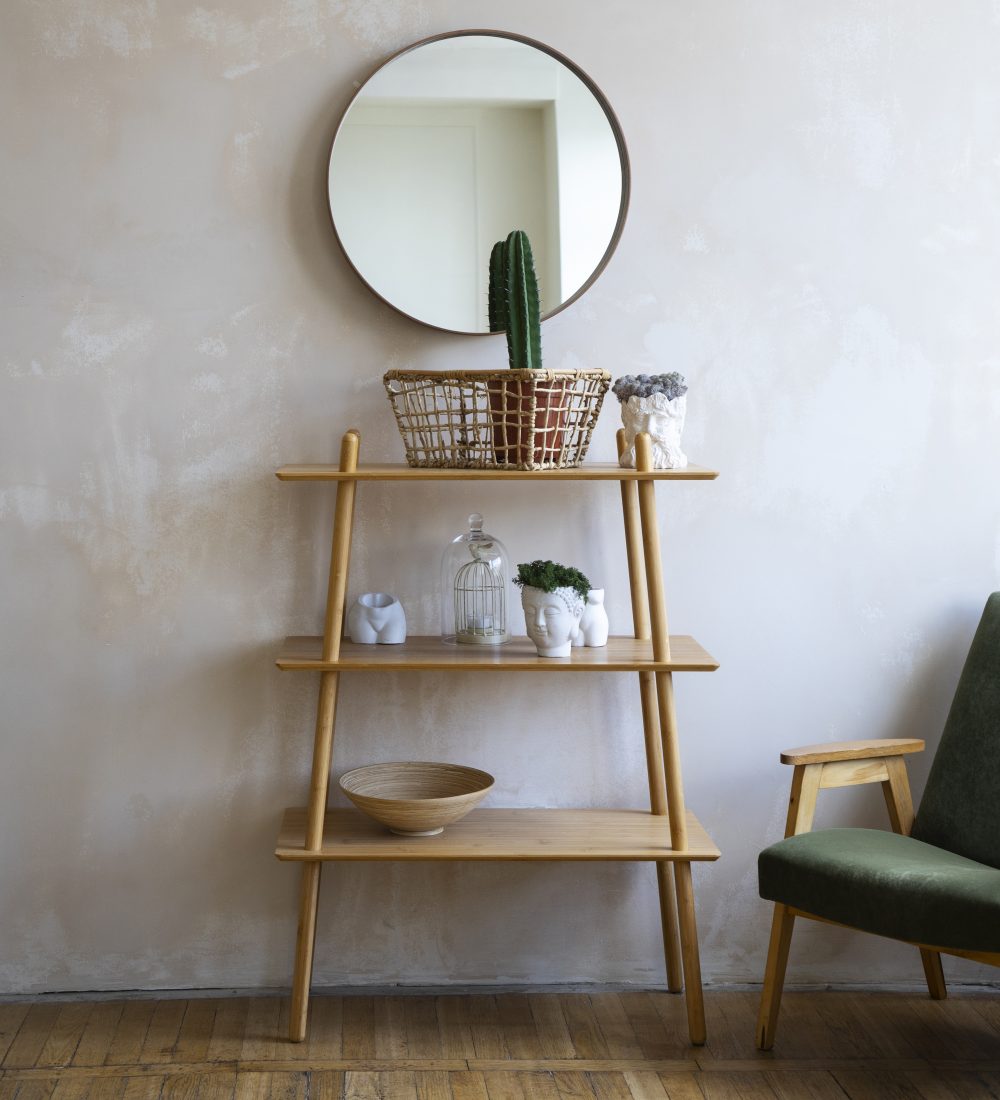 interior-decor-with-mirror-potted-plant